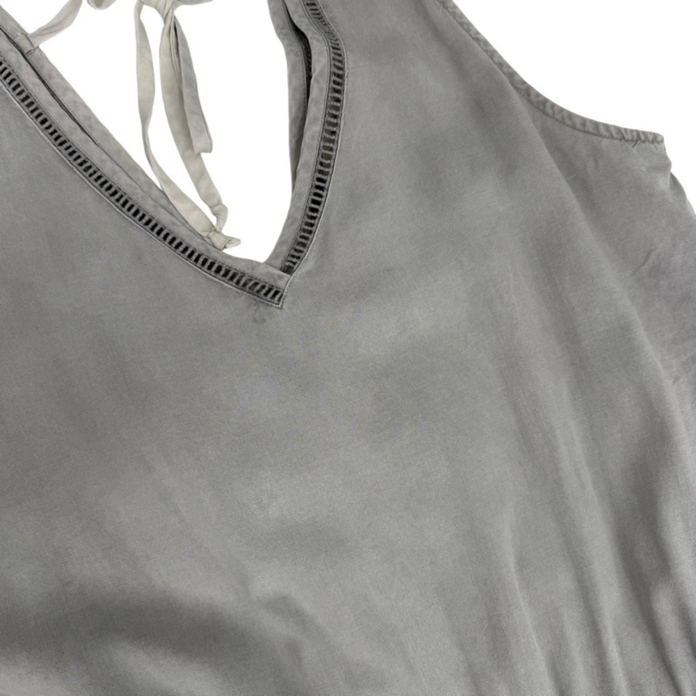 CLOTH & STONE Medium Jumpsuit Overall Tie Dye Grey Tencel Sleeveless V-Neck Boho - Picture 14 of 16